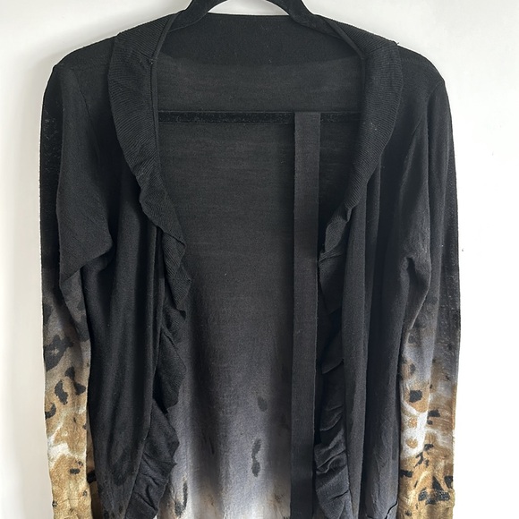 Roberto Cavalli 100% Wool Stylish Ombre Long Button Down Cardigan - Picture 2 of 11